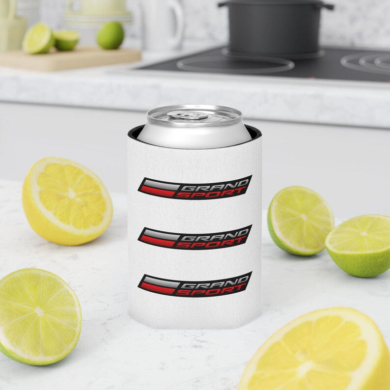 Corvette Grand Sport Can Coozie, Regular and Slim, Beer & Soda Coozie, Race Day Beverage Holder, Car Enthusiast Gift, Party Favor, Tailgate