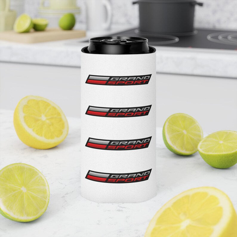 Corvette Grand Sport Can Coozie, Regular and Slim, Beer & Soda Coozie, Race Day Beverage Holder, Car Enthusiast Gift, Party Favor, Tailgate