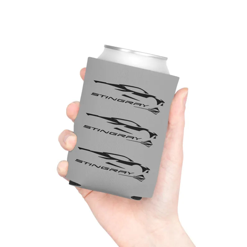 Corvette Stingray Can Coozie, Regular or Slim, Beer and Soda Coozie, Race Day Beverage Holder, Car Enthusiast Gift, Party Favor, Tailgate