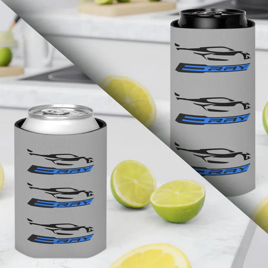 Corvette C8 E-Ray Can Coozie, Regular and Slim, Beer and Soda Coozie, Race Day Beverage Holder, Car Enthusiast Gift, Party Favor, Tailgate