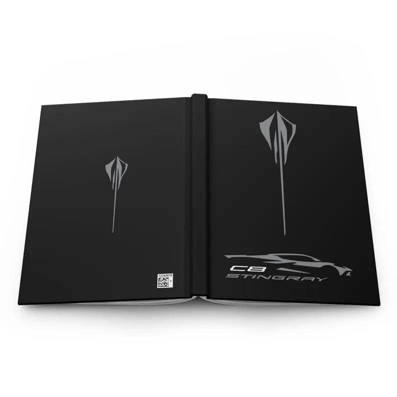 Corvette Stingray Hardcover Journal, Writing Notebook, Lined Pages, Daily Journal, Motivational Diary, Notepad, Sting Ray
