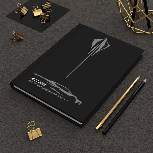 Corvette Stingray Hardcover Journal, Writing Notebook, Lined Pages, Daily Journal, Motivational Diary, Notepad, Sting Ray