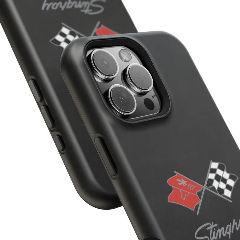 Corvette C3 Magnetic Tough Case, iPhone Case, Impact Resistant, MagSafe, Rubber Liner, Matte or Glossy, Cell Phone Case