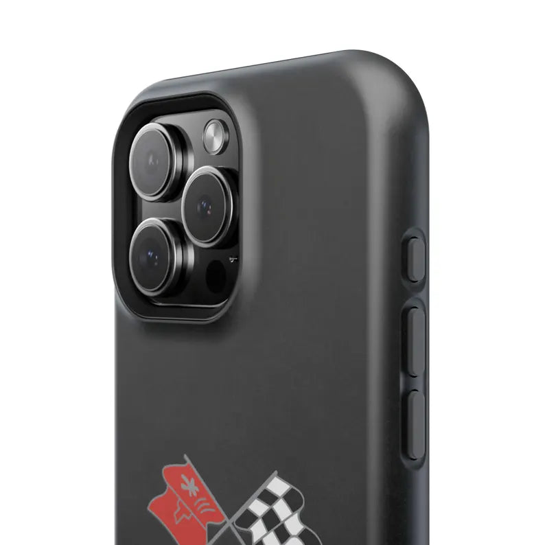Corvette C3 Magnetic Tough Case, iPhone Case, Impact Resistant, MagSafe, Rubber Liner, Matte or Glossy, Cell Phone Case