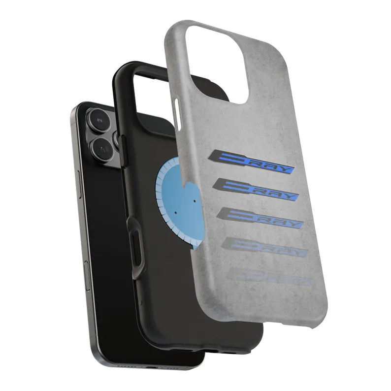 Corvette E-RAY Magnetic Tough Case, iPhone Case, Impact Resistant, MagSafe, Rubber Liner, Matte or Glossy, Cell Phone Case