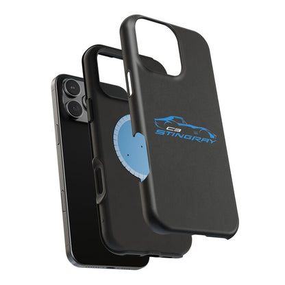 Corvette C3 Stingray Magnetic Tough Case, iPhone Case, Impact Resistant, MagSafe, Rubber Liner, Matte or Glossy, Cell Phone Case