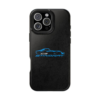 Corvette C3 Stingray Magnetic Tough Case, iPhone Case, Impact Resistant, MagSafe, Rubber Liner, Matte or Glossy, Cell Phone Case