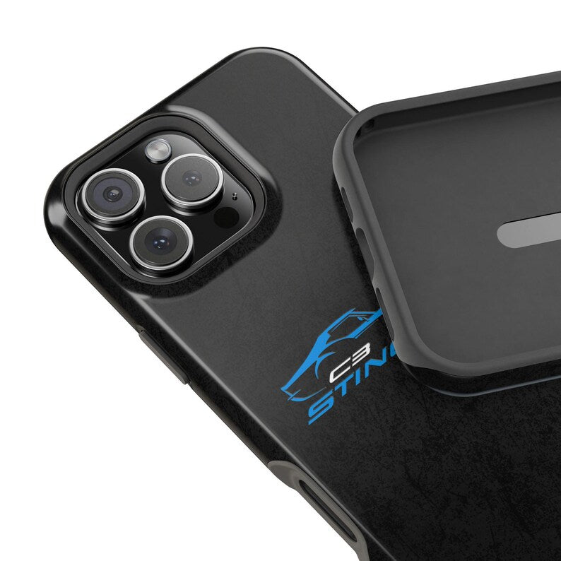 Corvette C3 Stingray Magnetic Tough Case, iPhone Case, Impact Resistant, MagSafe, Rubber Liner, Matte or Glossy, Cell Phone Case