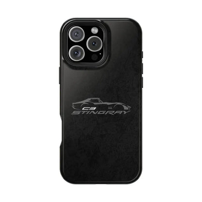 Corvette C3 Stingray Magnetic Tough Case, iPhone Case, Impact Resistant, MagSafe, Rubber Liner, Matte or Glossy, Cell Phone Case