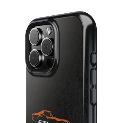 Corvette C3 Stingray Magnetic Tough Case, iPhone Case, Impact Resistant, MagSafe, Rubber Liner, Matte or Glossy, Cell Phone Case
