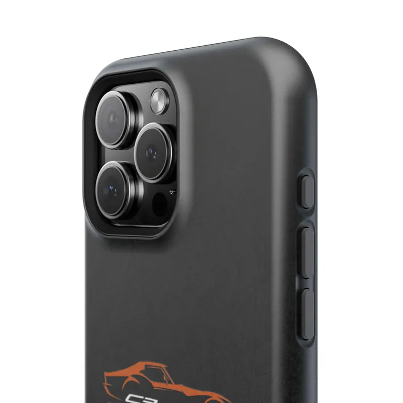 Corvette C3 Stingray Magnetic Tough Case, iPhone Case, Impact Resistant, MagSafe, Rubber Liner, Matte or Glossy, Cell Phone Case