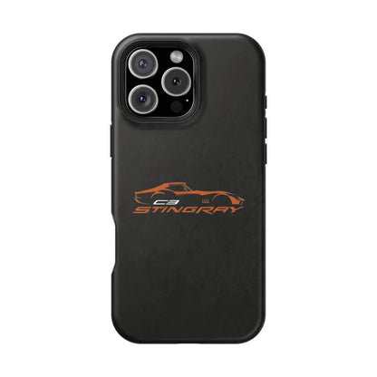 Corvette C3 Stingray Magnetic Tough Case, iPhone Case, Impact Resistant, MagSafe, Rubber Liner, Matte or Glossy, Cell Phone Case
