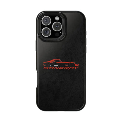 Corvette C3 Stingray Magnetic Tough Case, iPhone Case, Impact Resistant, MagSafe, Rubber Liner, Matte or Glossy, Cell Phone Case