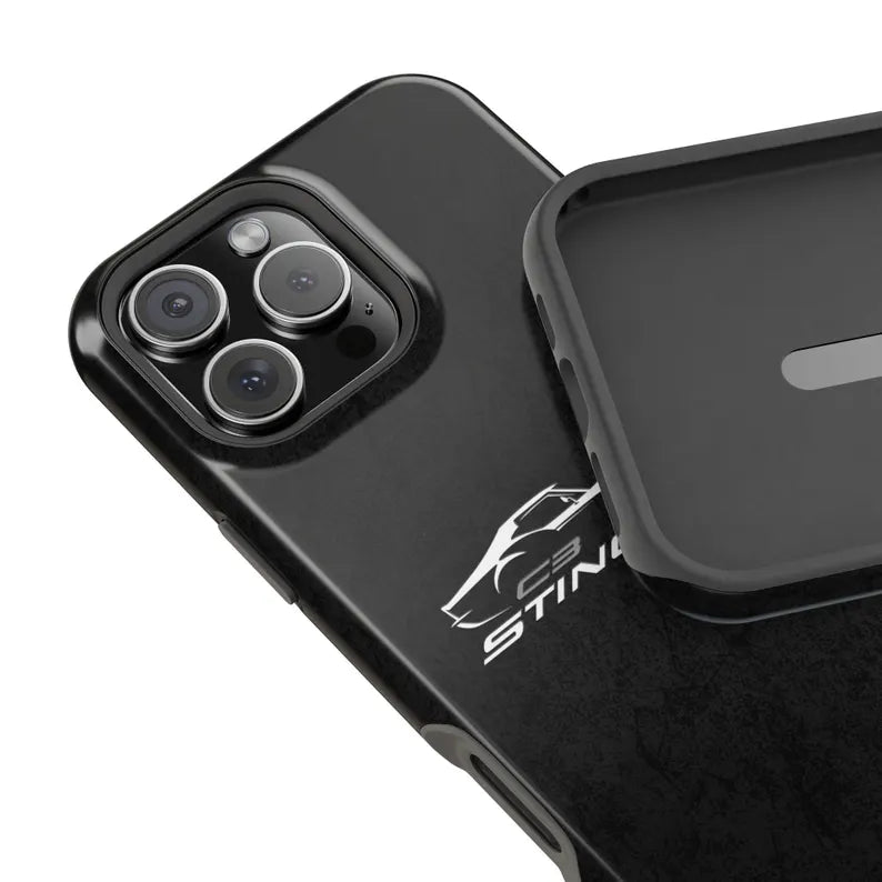 Corvette C3 Stingray Magnetic Tough Case, iPhone Case, Impact Resistant, MagSafe, Rubber Liner, Matte or Glossy, Cell Phone Case