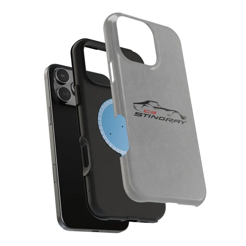 Corvette C3 Stingray Magnetic Tough Case, iPhone Case, Impact Resistant, MagSafe, Rubber Liner, Matte or Glossy, Cell Phone Case