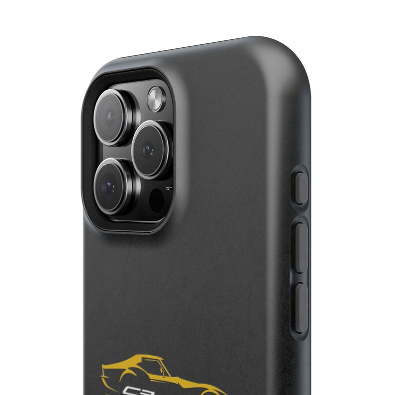 Corvette C3 Stingray Magnetic Tough Case, iPhone Case, Impact Resistant, MagSafe, Rubber Liner, Matte or Glossy, Cell Phone Case