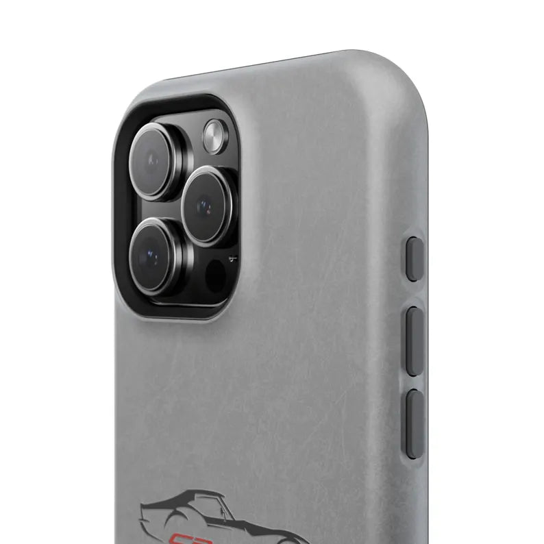Corvette C3 Stingray Magnetic Tough Case, iPhone Case, Impact Resistant, MagSafe, Rubber Liner, Matte or Glossy, Cell Phone Case