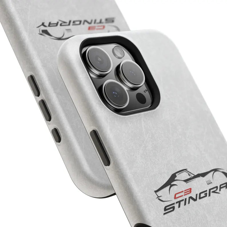 Corvette C3 Stingray Magnetic Tough Case, iPhone Case, Impact Resistant, MagSafe, Rubber Liner, Matte or Glossy, Cell Phone Case