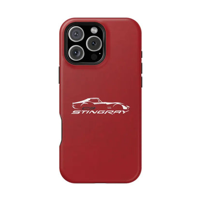 Corvette C3 Stingray Magnetic Tough Case, iPhone Case, Impact Resistant, MagSafe, Rubber Liner, Matte or Glossy, Cell Phone Case