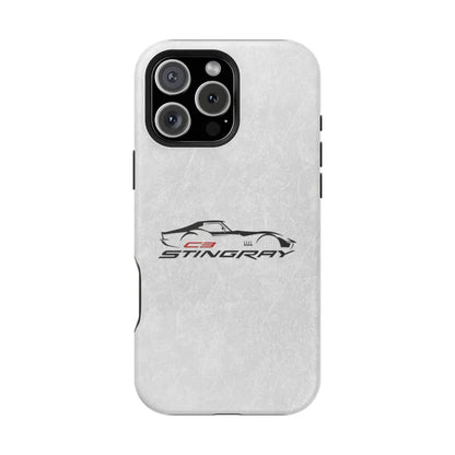 Corvette C3 Stingray Magnetic Tough Case, iPhone Case, Impact Resistant, MagSafe, Rubber Liner, Matte or Glossy, Cell Phone Case