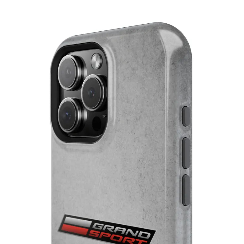 Corvette Grand Sport Magnetic Tough Case, iPhone Case, Impact Resistant, MagSafe, Rubber Liner, Matte or Glossy, Cell Phone Case