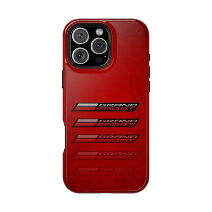 Corvette Grand Sport Magnetic Tough Case, iPhone Case, Impact Resistant, MagSafe, Rubber Liner, Matte or Glossy, Cell Phone Case