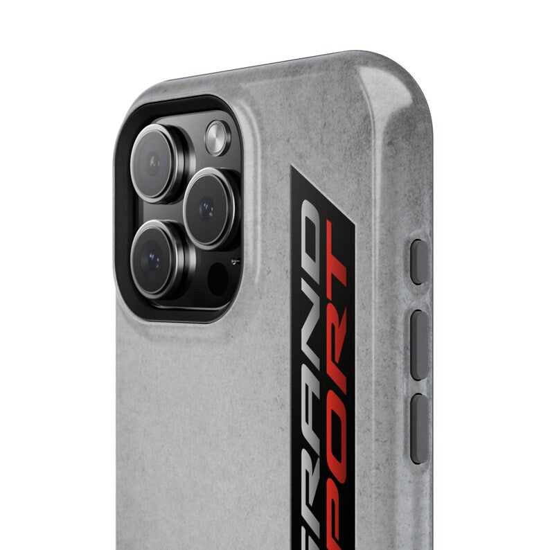 Corvette Grand Sport Magnetic Tough Case, iPhone Case, Impact Resistant, MagSafe, Rubber Liner, Matte or Glossy, Cell Phone Case