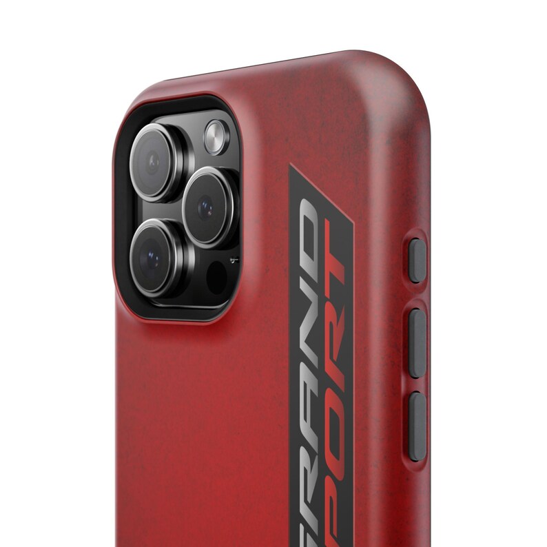 Corvette Grand Sport Magnetic Tough Case, iPhone Case, Impact Resistant, MagSafe, Rubber Liner, Matte or Glossy, Cell Phone Case