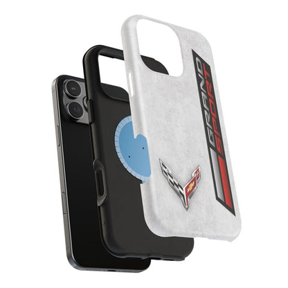 Corvette Grand Sport Magnetic Tough Case, iPhone Case, Impact Resistant, MagSafe, Rubber Liner, Matte or Glossy, Cell Phone Case