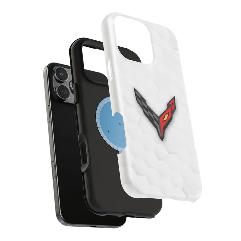 Corvette C8 Magnetic Tough Case, iPhone Case, Impact Resistant, MagSafe, Rubber Liner, Matte or Glossy, Cell Phone Case