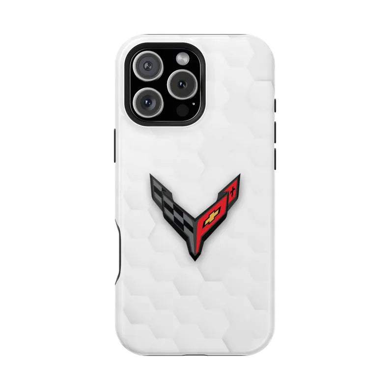 Corvette C8 Magnetic Tough Case, iPhone Case, Impact Resistant, MagSafe, Rubber Liner, Matte or Glossy, Cell Phone Case
