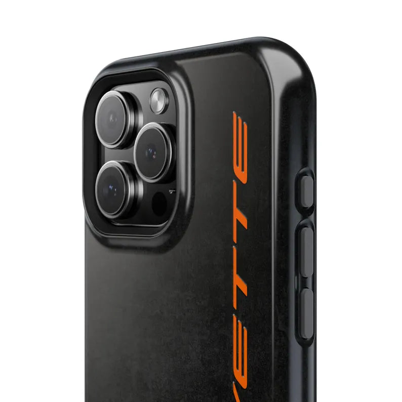 Corvette C8 Magnetic Tough Case, iPhone Case, Impact Resistant, MagSafe, Rubber Liner, Matte or Glossy, Cell Phone Case