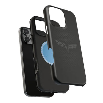 Corvette C6 "Blackout" Magnetic Tough Case, iPhone Case, Impact Resistant, MagSafe, Rubber Liner, Matte or Glossy, Cell Phone Case