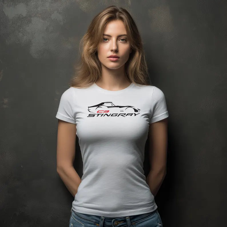 Corvette C3 Stingray Custom T-Shirt, Bella+Canvas T-Shirt, Unisex, Corvette Apparel, Graphic Tee, Soft T-Shirt, Stingray Logo