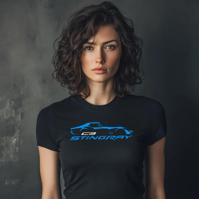 Corvette C3 Stingray Custom T-Shirt, Bella+Canvas T-Shirt, Unisex, Corvette Apparel, Graphic Tee, Soft T-Shirt, Stingray Logo