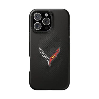 Corvette C8 Magnetic Tough Case, iPhone Case, Impact Resistant, MagSafe, Rubber Liner, Matte or Glossy, Cell Phone Case