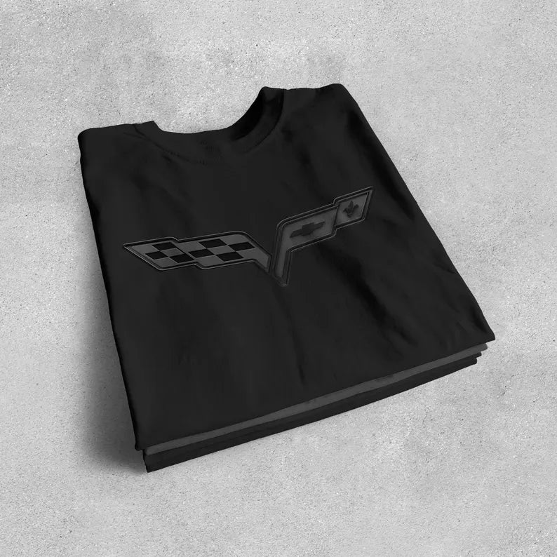 Corvette C6 Blackout Emblem T-Shirt, C6 Logo,  Bella+Canvas T-Shirt, Corvette Apparel, Graphic Tee, Soft T-Shirt
