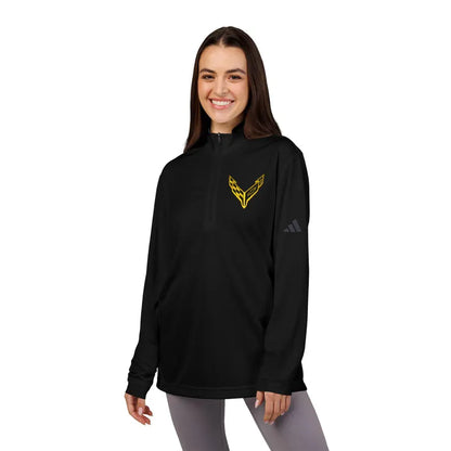 Adidas® Quarter-Zip Corvette C8 Pullover,  Athletic Wear, Gym Lovers, Gifts for Him/Her, Casual Wear, Long Sleeve