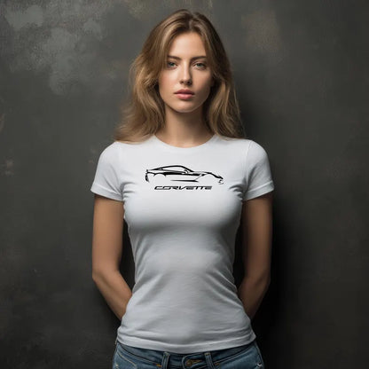 Corvette C7 Silhouette T-Shirt, Bella and Canvas T-Shirt, Corvette Apparel, Graphic Tee, Soft T-Shirt, Unisex T-Shirt, Raceday Gear