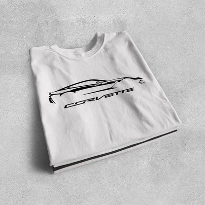 Corvette C7 Silhouette T-Shirt, Bella and Canvas T-Shirt, Corvette Apparel, Graphic Tee, Soft T-Shirt, Unisex T-Shirt, Raceday Gear