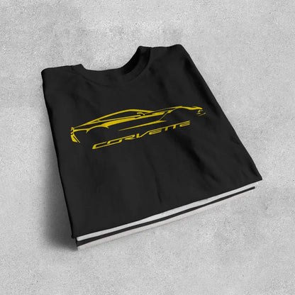 Corvette C7 Silhouette T-Shirt, Bella and Canvas T-Shirt, Corvette Apparel, Graphic Tee, Soft T-Shirt, Unisex T-Shirt, Raceday Gear