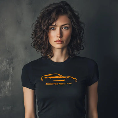 Corvette C7 Silhouette T-Shirt, Bella and Canvas T-Shirt, Corvette Apparel, Graphic Tee, Soft T-Shirt, Unisex T-Shirt, Raceday Gear