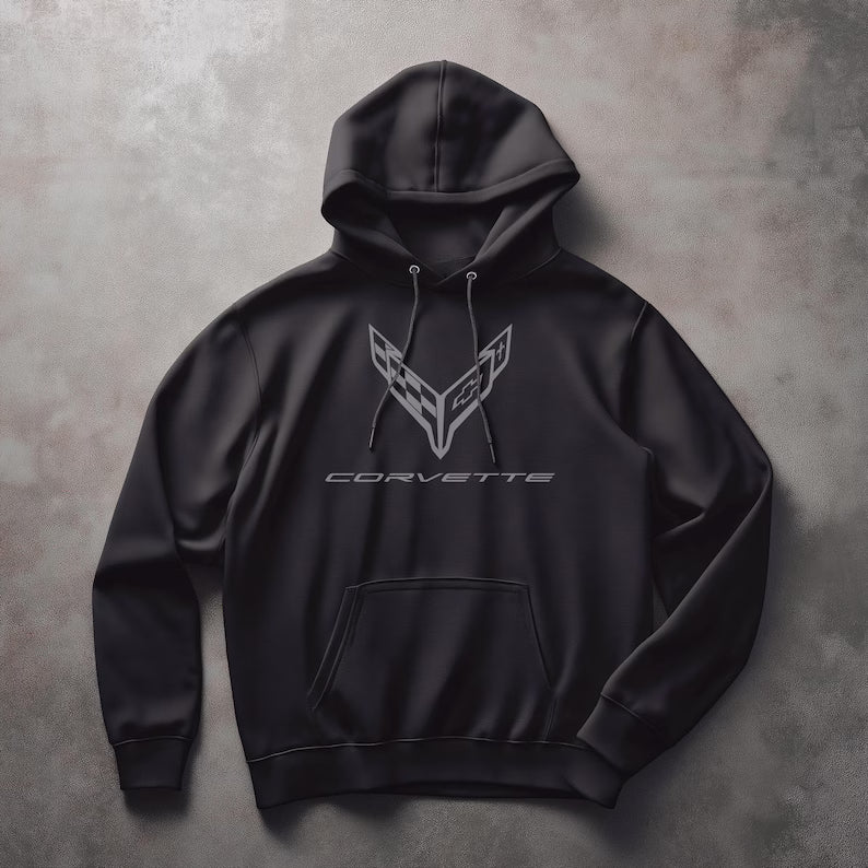Corvette C8 Hoodie, Corvette Sweatshirt, Gifts for Car Guys, Gifts for Car Girls, JERZEES® NuBlend®, Pullover, Unisex, Hoody