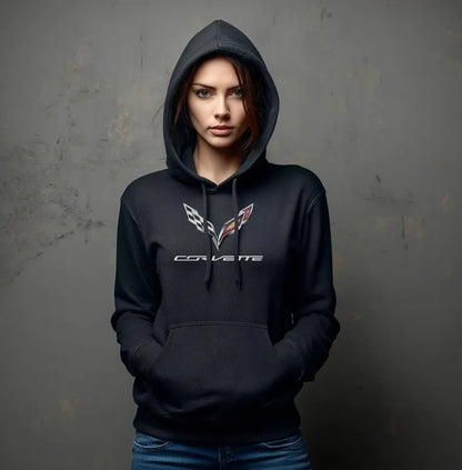 Corvette C7 Hoodie, Corvette Sweatshirt, Gifts for Car Guys, Gifts for Car Girls, JERZEES® NuBlend®, Pullover, Unisex, Hoody