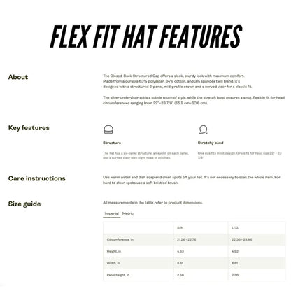 Corvette C7 Custom Silhouette Baseball Cap, Flexfit Hat, Stretchy Band, Black Hat, Corvette Gear, Embroidery