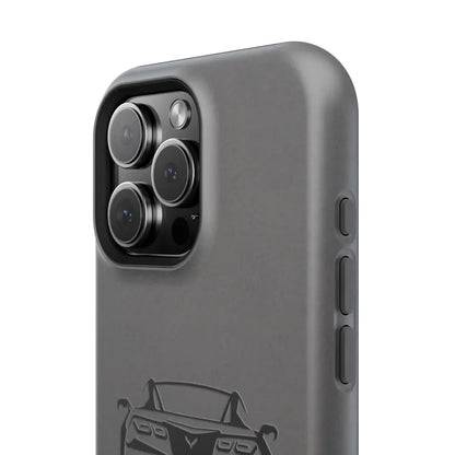 Corvette C7 Custom Illustrated Magnetic Tough Case, iPhone Case, Impact Resistant, MagSafe, Rubber Liner, Matte or Glossy, Cell Phone Case