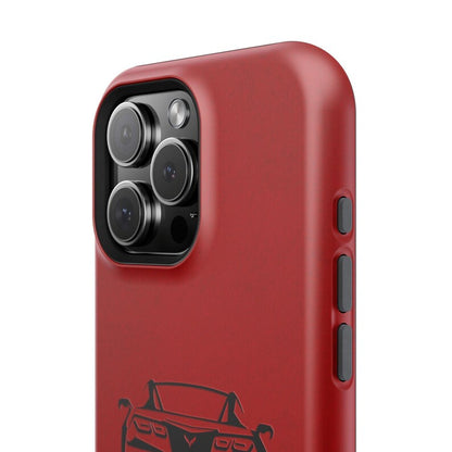 Corvette C7 Custom Illustrated Magnetic Tough Case, iPhone Case, Impact Resistant, MagSafe, Rubber Liner, Matte or Glossy, Cell Phone Case