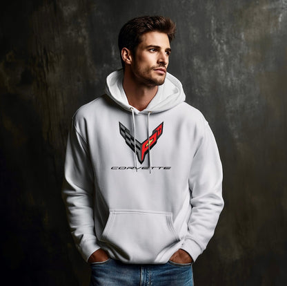 Corvette C8 Hoodie, Corvette Sweatshirt, Gifts for Car Guys, Gifts for Car Girls, JERZEES® NuBlend®, Pullover, Unisex, Hoody