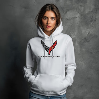 Corvette C8 Hoodie, Corvette Sweatshirt, Gifts for Car Guys, Gifts for Car Girls, JERZEES® NuBlend®, Pullover, Unisex, Hoody
