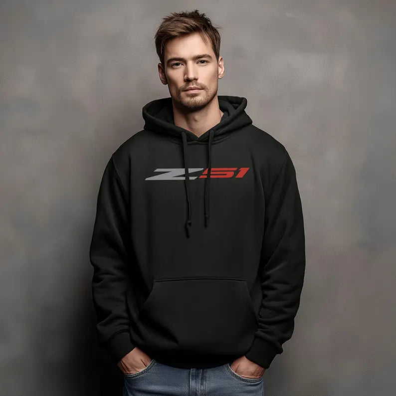 Corvette Z51 Hoodie, Corvette Sweatshirt, Gifts for Car Guys, Gifts for Car Girls, JERZEES® NuBlend®, Pullover, Unisex, Hoody